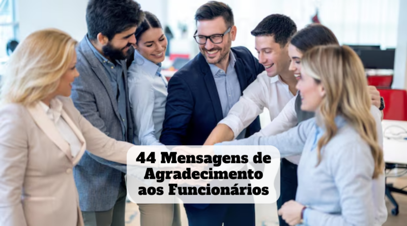 mensagens de agradecimento aos funcionários