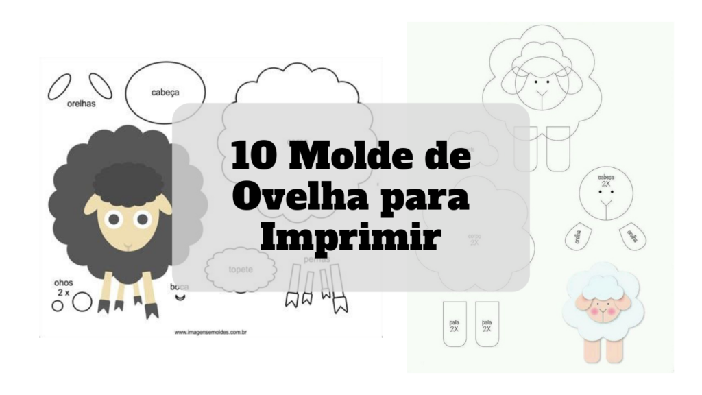 molde de ovelha para imprimir