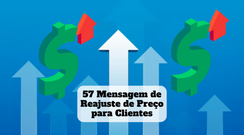 mensagem de reajuste de preço para clientes