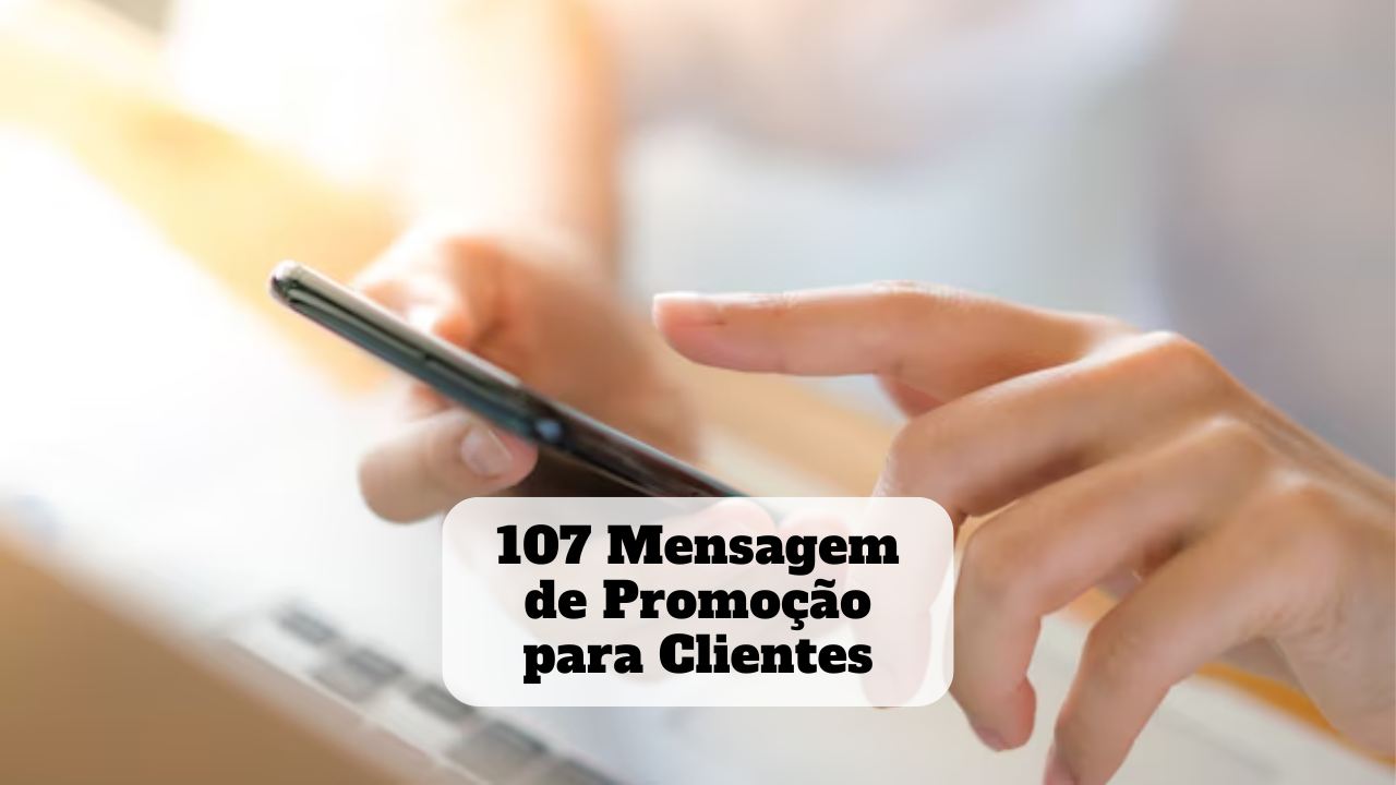 mensagem de promoção para clientes