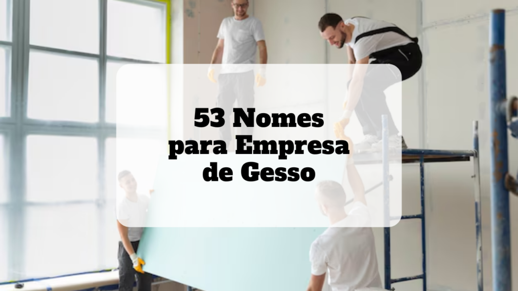 nomes para empresa de gesso