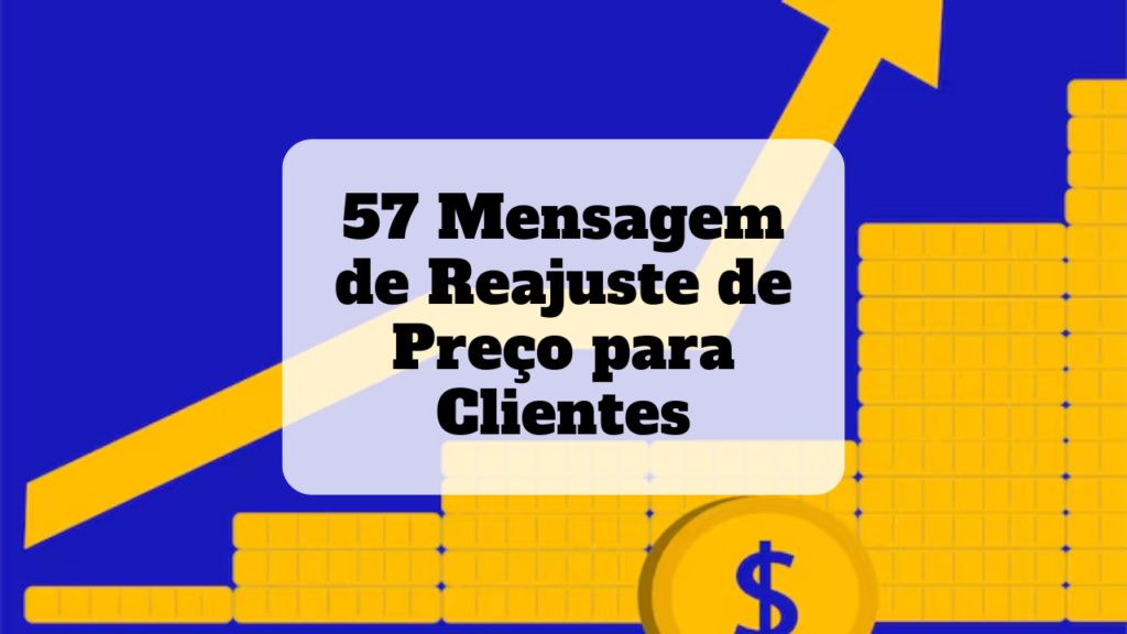 mensagem de reajuste de preço para clientes