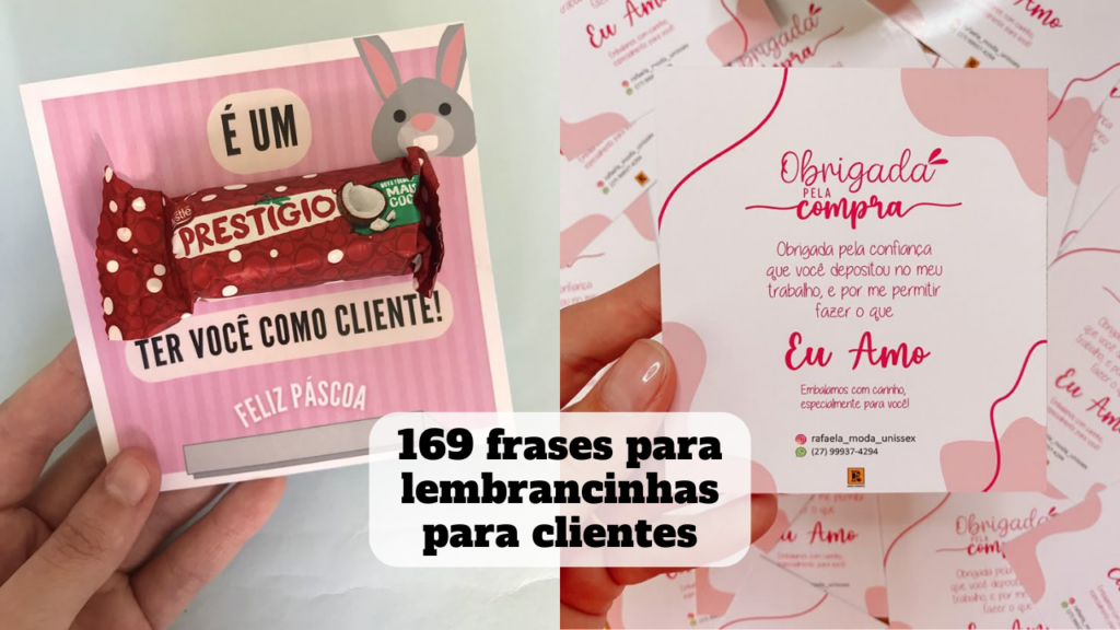 frases para lembrancinhas para clientes