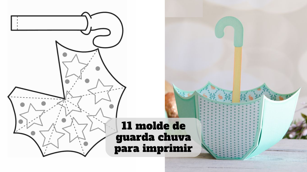 molde de guarda chuva para imprimir