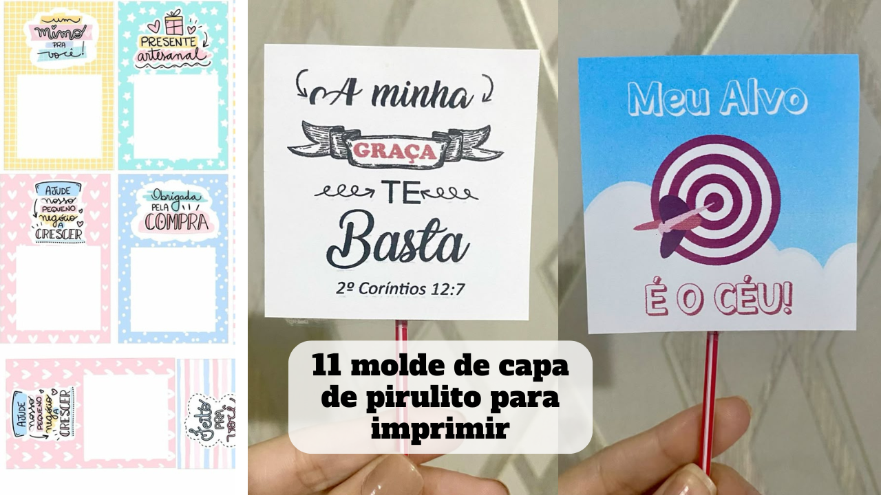 molde de capa de pirulito para imprimir