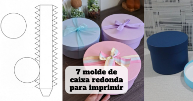 molde de caixa redonda para imprimir