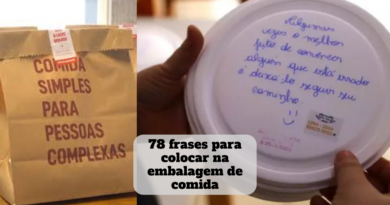 frases para colocar na embalagem de comida