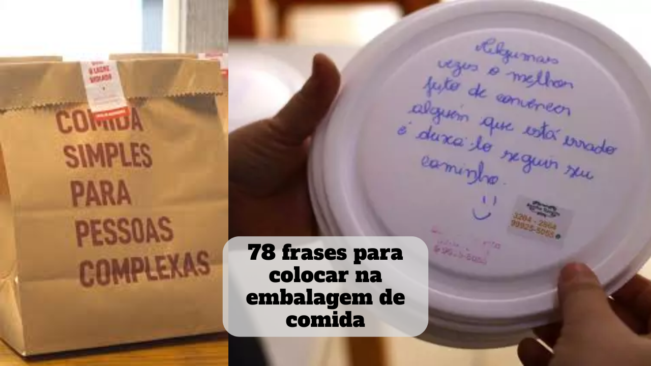 frases para colocar na embalagem de comida