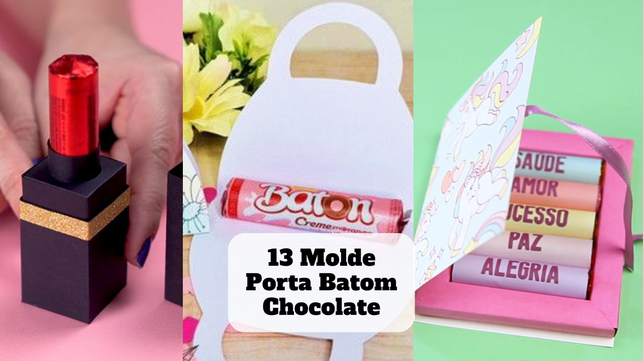 molde porta batom chocolate