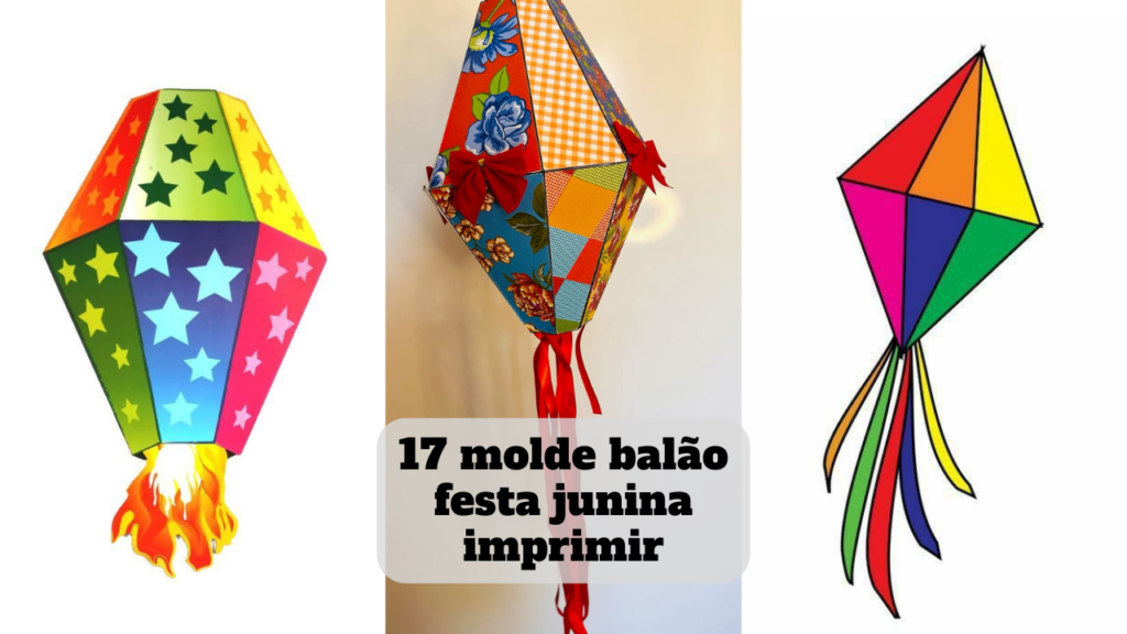 molde balão festa junina imprimir