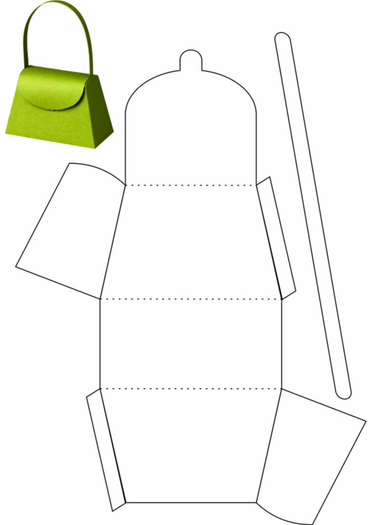 molde de bolsinha de papel para imprimir