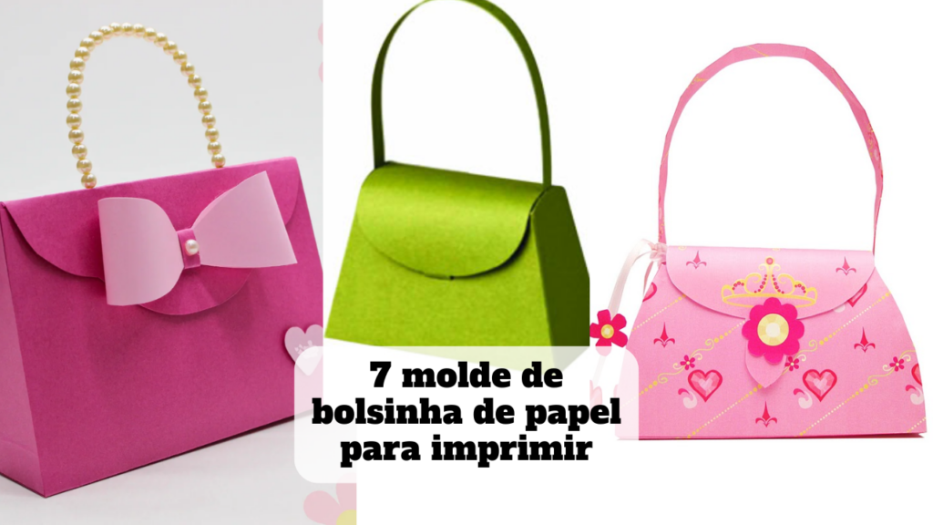 molde de bolsinha de papel para imprimir