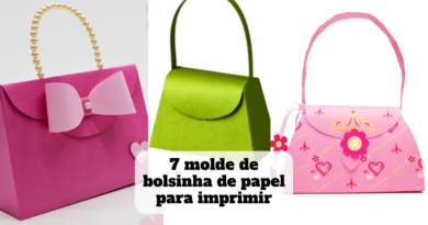 molde de bolsinha de papel para imprimir