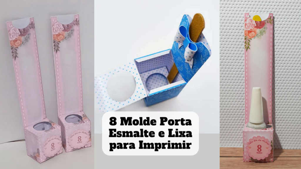 molde porta esmalte e lixa para imprimir