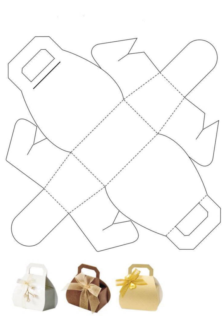 molde de bolsinha de papel para imprimir
