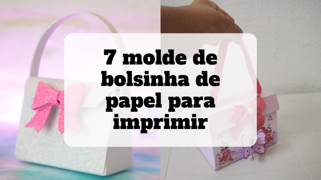 molde de bolsinha de papel para imprimir