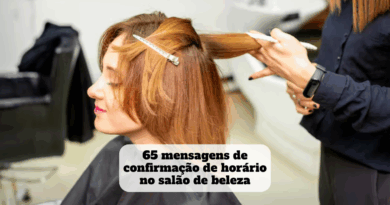 mensagem de confirmação de horário salão de beleza