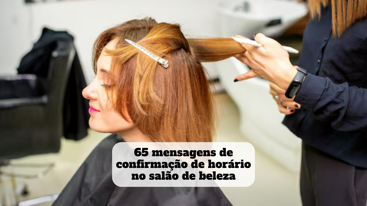 mensagem de confirmação de horário salão de beleza