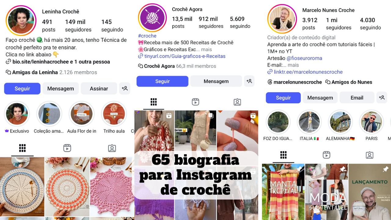 biografia para instagram de croche