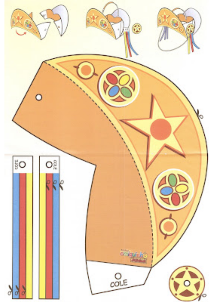molde de chapéu de cangaceiro para imprimir
