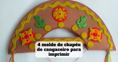 molde de chapéu de cangaceiro para imprimir