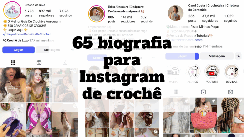 biografia para instagram de croche