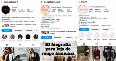 biografia para loja de roupa feminina