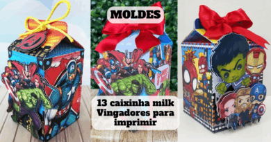 caixinha milk vingadores para imprimir