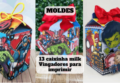 caixinha milk vingadores para imprimir