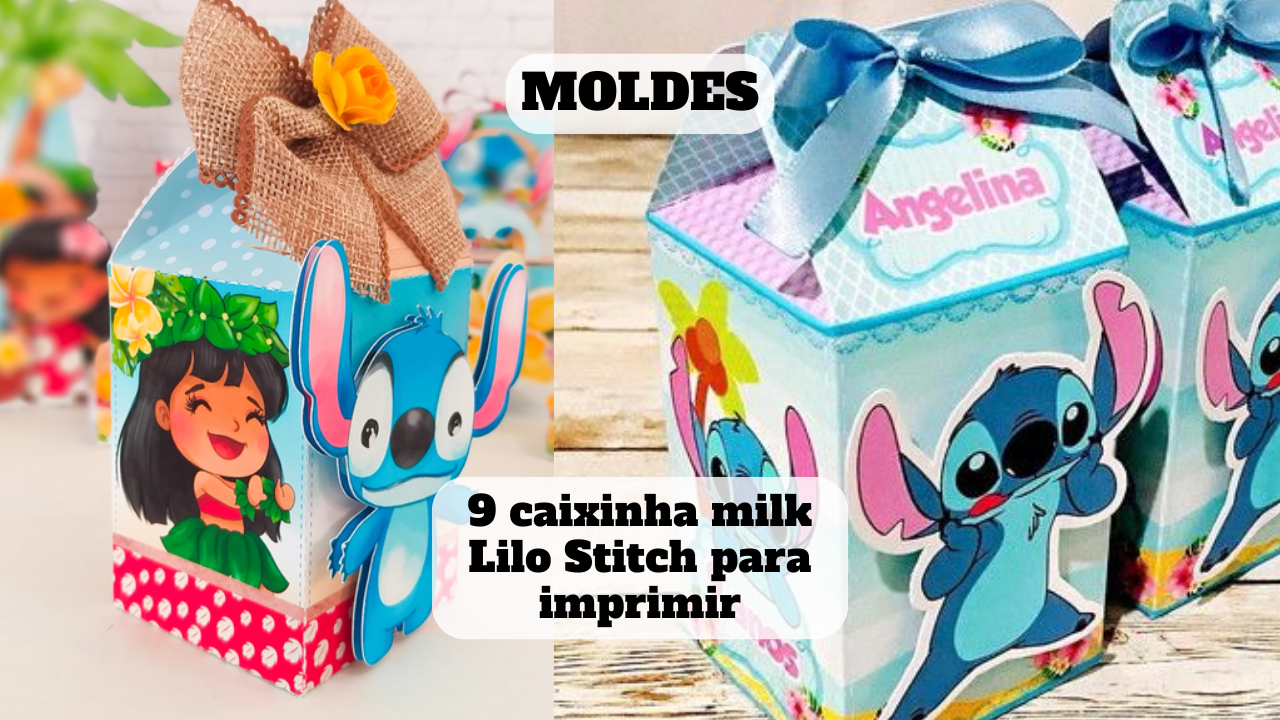 caixinha milk lilo stitch para imprimir
