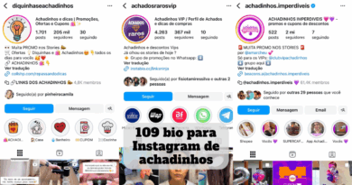 bio para instagram de achadinhos