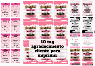 tag agradecimento cliente para imprimir