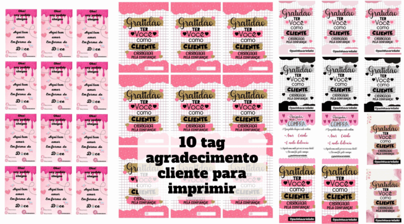 tag agradecimento cliente para imprimir