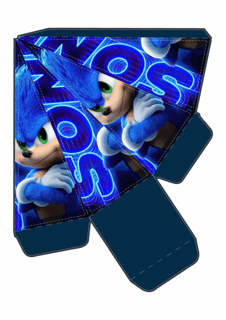 caixa piramide sonic para imprimir