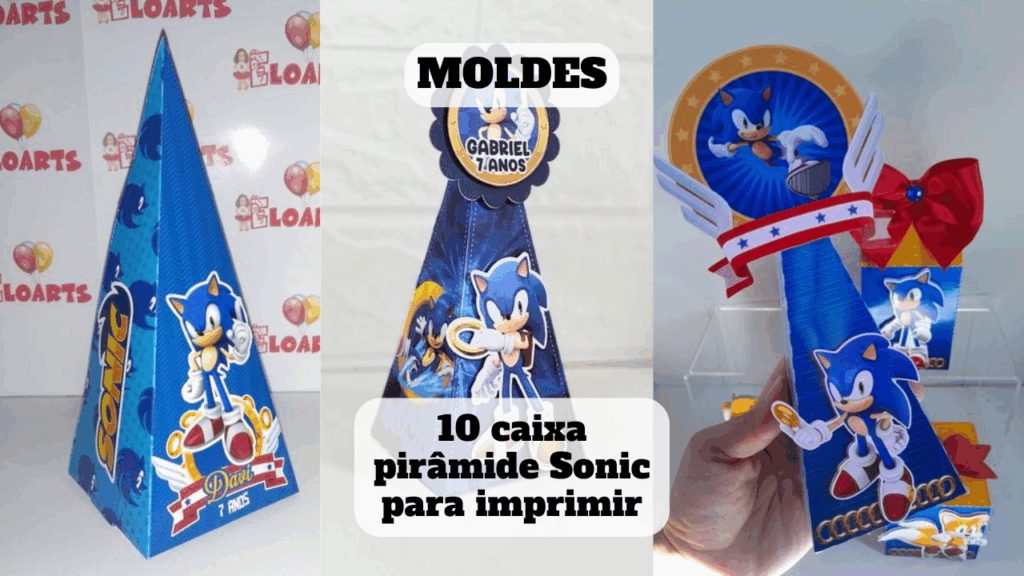 caixa piramide sonic para imprimir