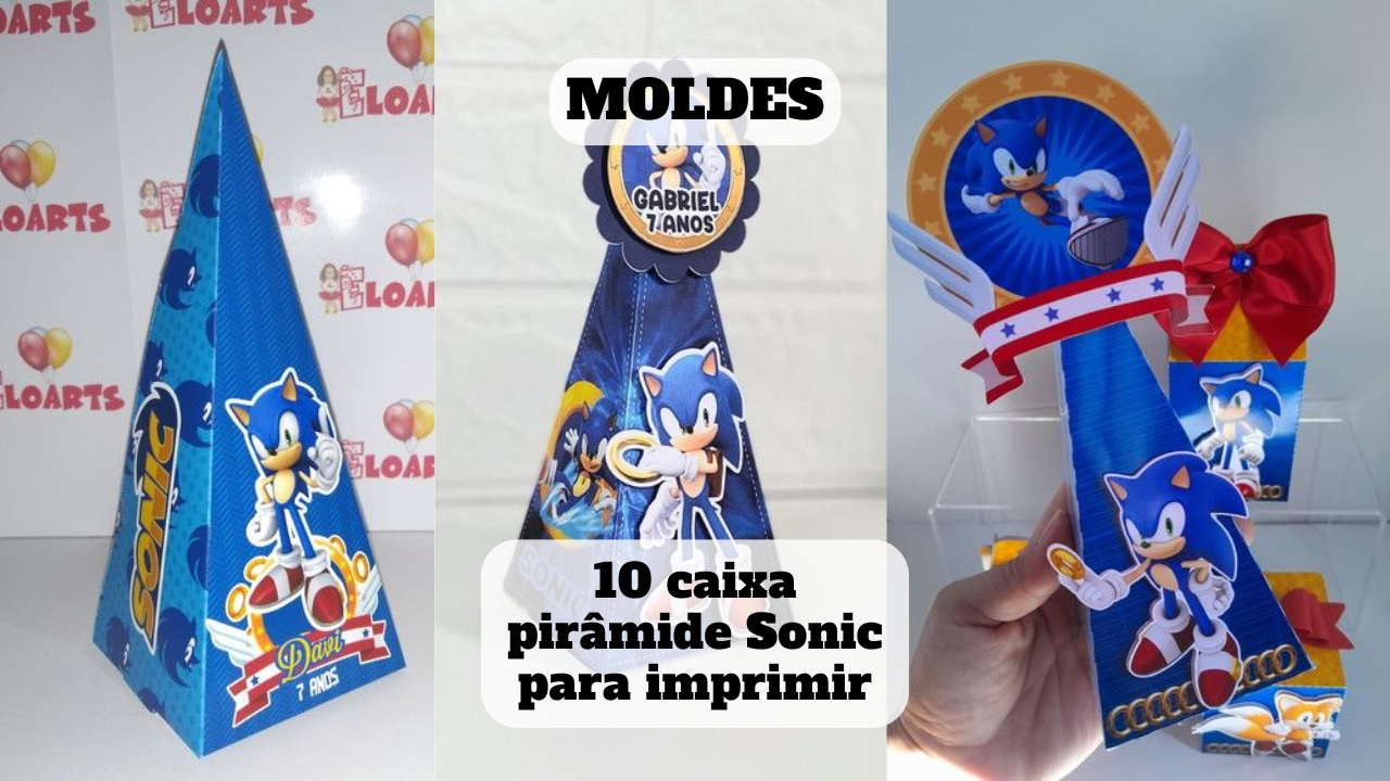 caixa piramide sonic para imprimir