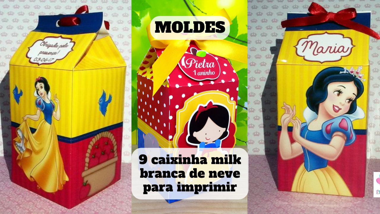 caixinha milk branca de neve para imprimir