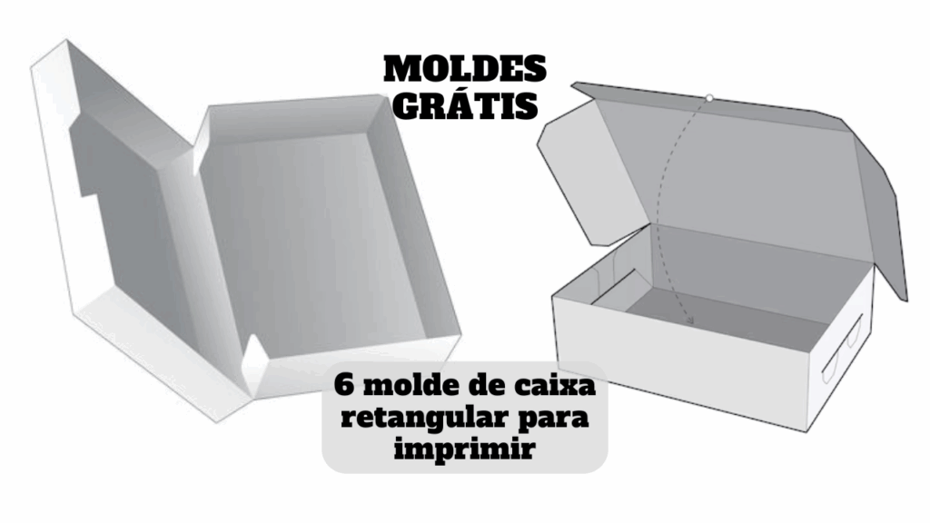 molde de caixa retangular para imprimir