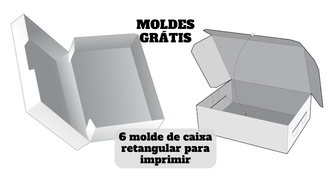 molde de caixa retangular para imprimir