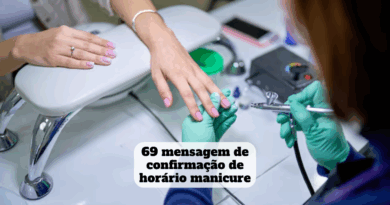 mensagem de confirmação de horário manicure