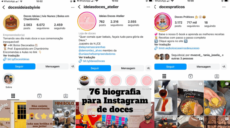 biografia para instagram de doces