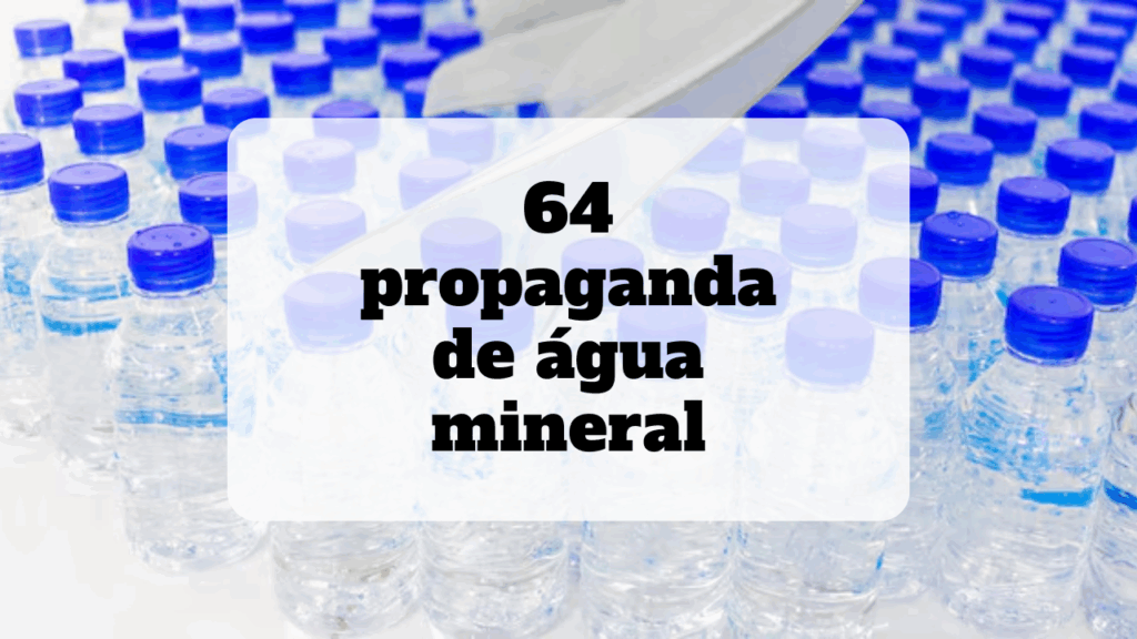 propaganda de agua mineral