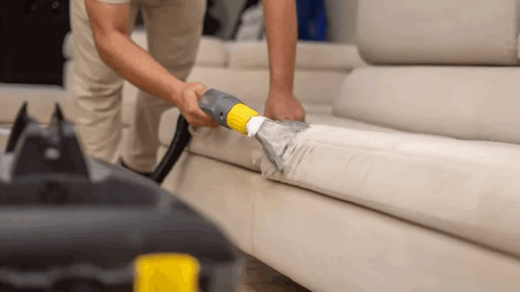 propaganda de higienização de estofados