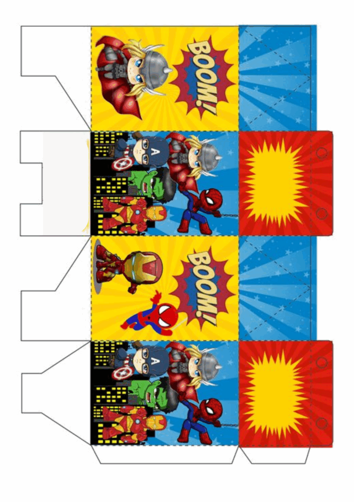 caixinha milk vingadores para imprimir