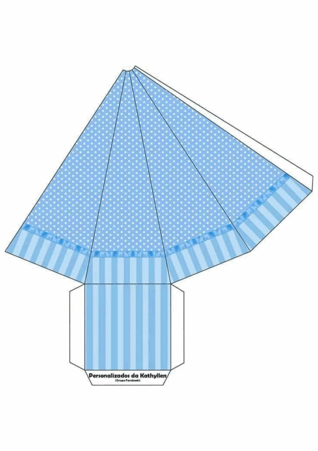 10 Caixa Piramide Azul Para Imprimir Moldes Grátis