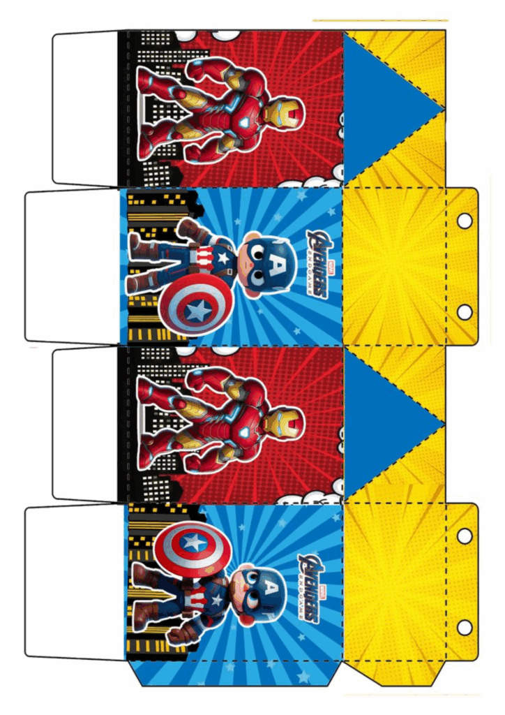 caixinha milk vingadores para imprimir