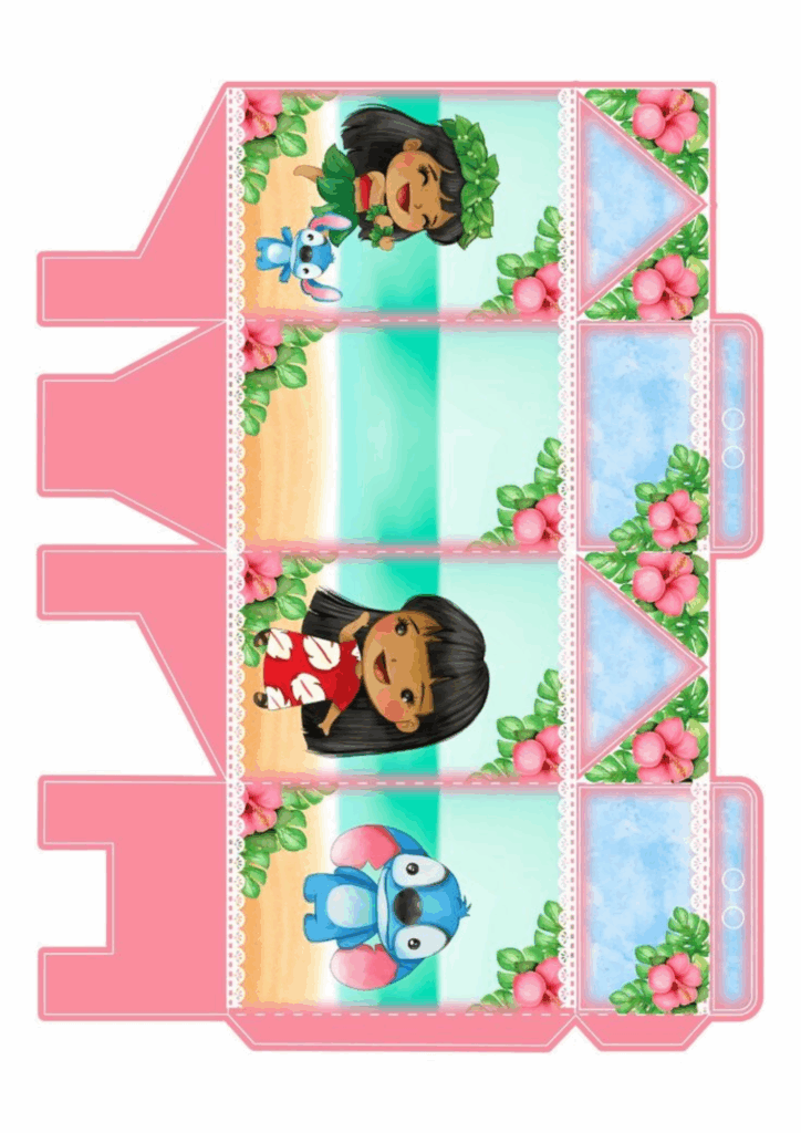 caixinha milk lilo stitch para imprimir