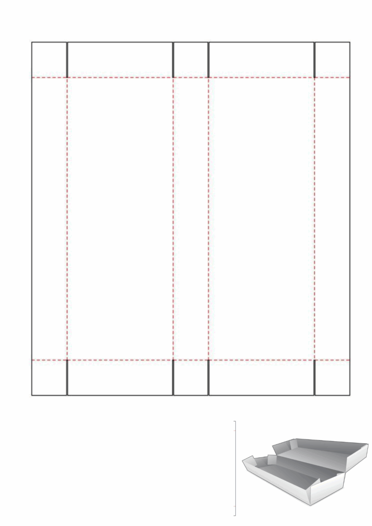 molde de caixa retangular para imprimir
