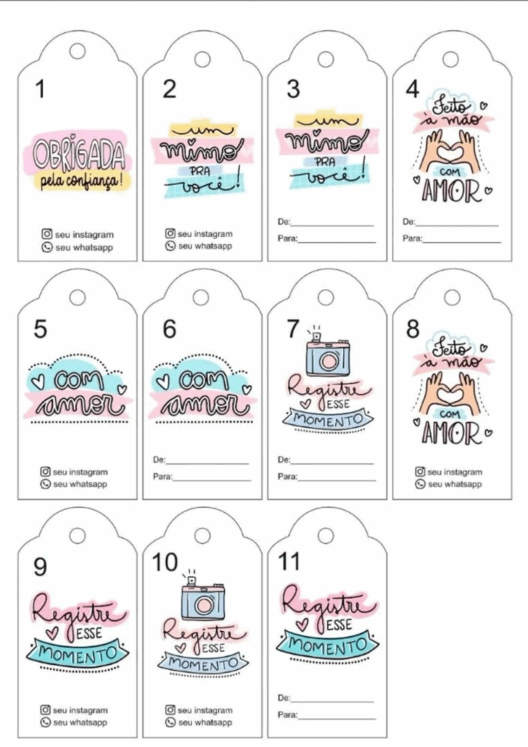 10 tag agradecimento cliente para imprimir: modelos encantadores