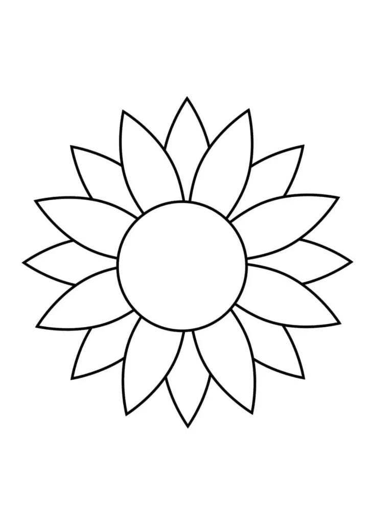 moldes de girassol para imprimir